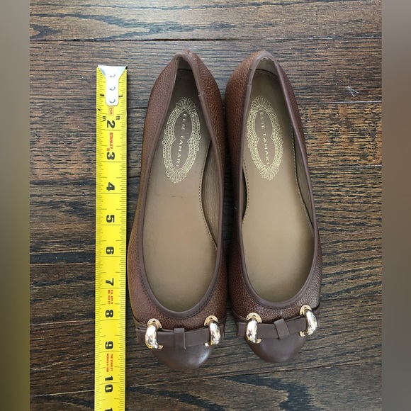Elie Tahari Women's 36 Roni Ballerina Chestnut Leather Ballet Flats (5.5 US) NEW - Picture 11 of 12